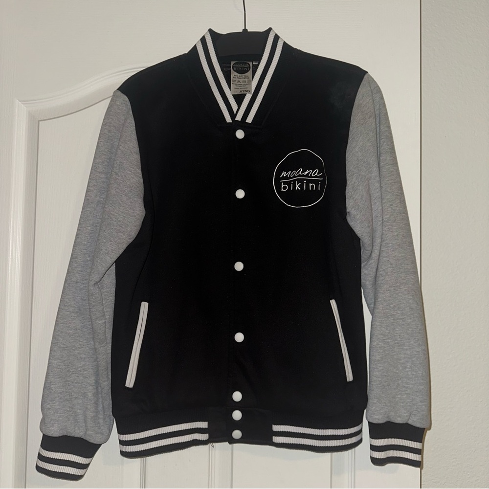 Moana Bikini Black and Grey Varsity Jacket